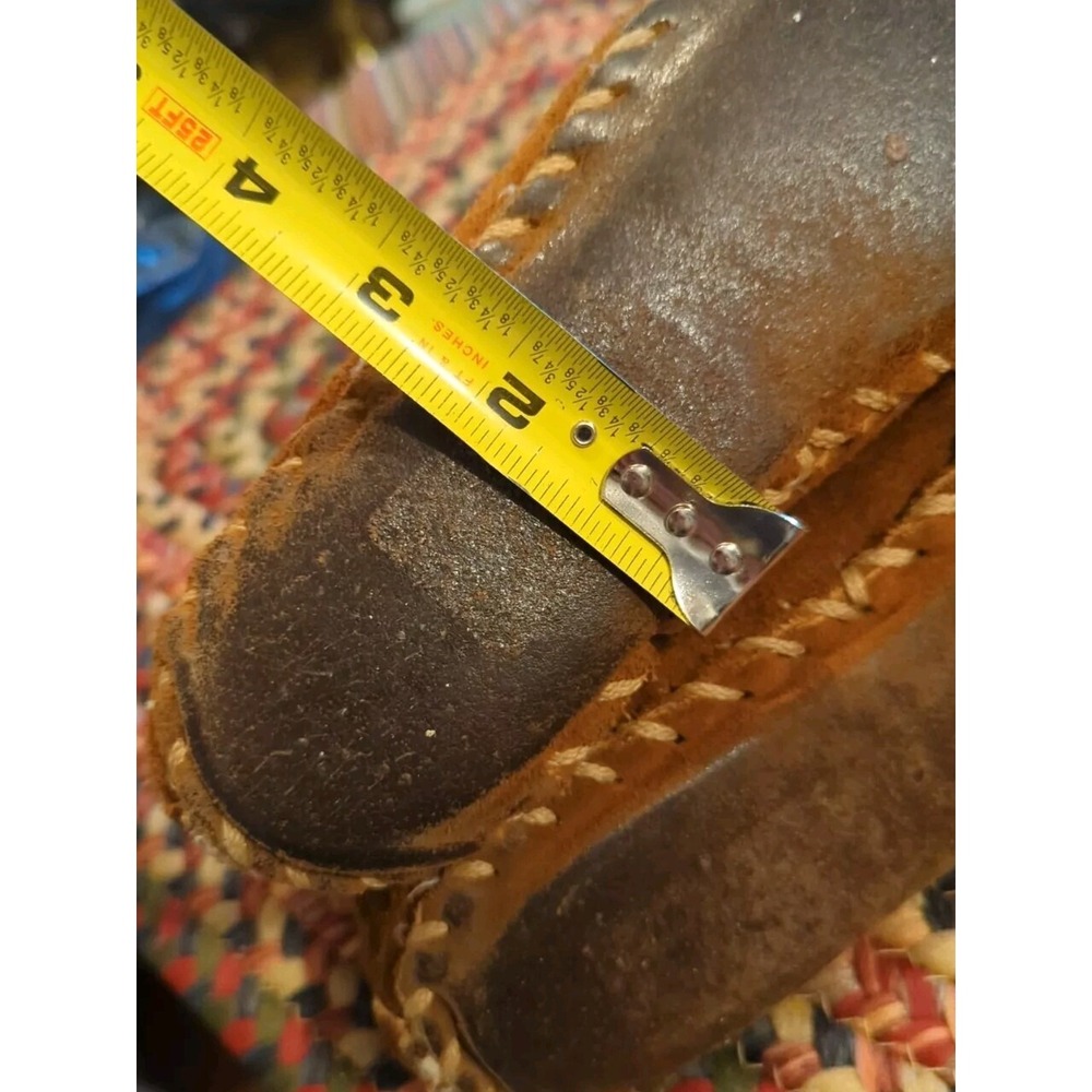 Vintage Brown Suede Leather Moccasin Bootie Slippers Women's SEE PHOTOS FOR SIZE - Picture 9 of 10